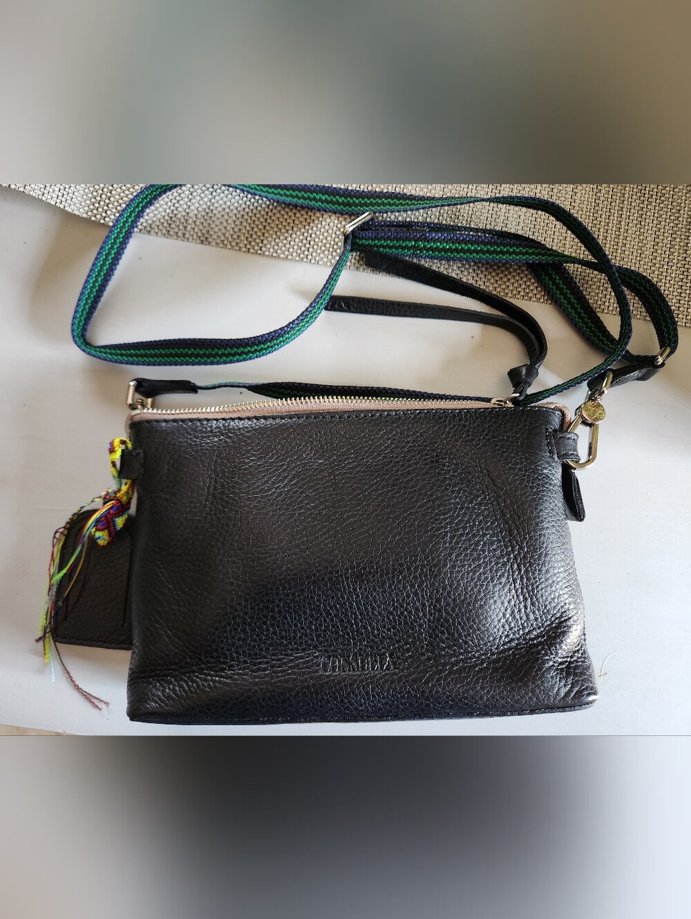 Consuela Evie Midtown Crossbody Bag with Striped Strap